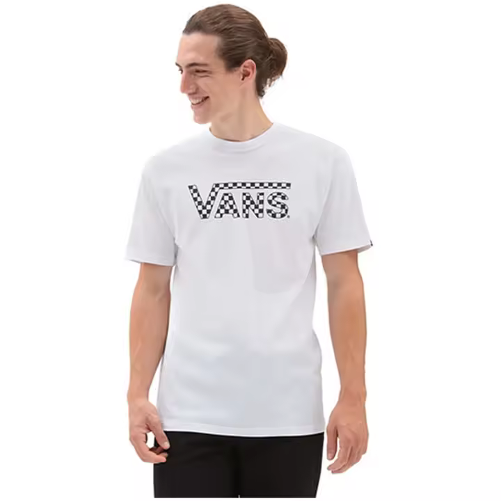 Camiseta de Manga Corta Vans Checkered para hombre en color blanco - 1