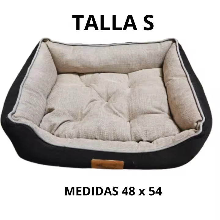 Sofás para Mascotas de 2 Piezas, Fundas Extraíbles y Lavables, Negro y Beige, Tamaños S, M, L - ANIMALUJOS: Muebles cómodos y prácticos para consentir a tus mascotas - 1