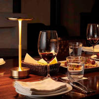 Lámpara De Mesa LED Retro Recargable Sensor Táctil Luz Nocturna Para Lectura Decorativa Para Restaurante Hotel Bar Y Dormitorio - details 2