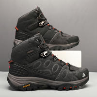 Botas De Senderismo HIKEUP Para Hombre Suela Antideslizante Alta Transpirables Impermeables De Cuero Sintético Y Malla Para Otoño E Invierno - details 26