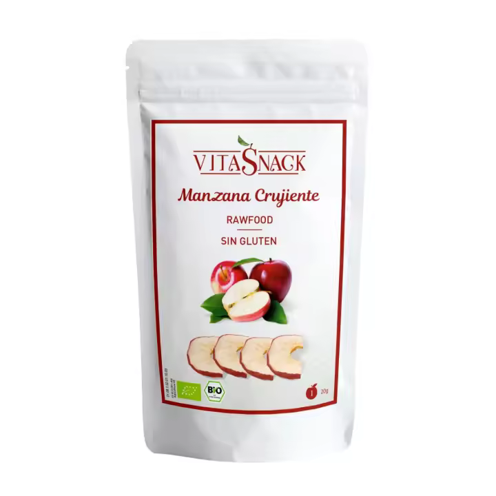 VitaSnack - Manzana Crujiente - Pack de 10 unidades - Ecológica, sin freír, sin sal y sin gluten - 1
