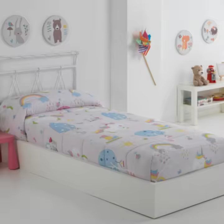 Edredón Ajustable Modelo RATITA, UNICORNIO y CERDITOS de Mapuca - 1
