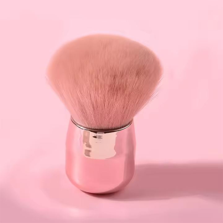 Cepillo De Manicura Grande Con Cabeza De Hongo Y Mango Rosa Para Recoger Polvo Y Limpieza De Uñas Herramienta Esencial Para Cuidado De Las Uñas - 1