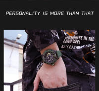 Reloj Deportivo MEGIR Para Hombres En Color Naranja Resistente Al Agua Con Cuarzo Luminoso Cronógrafo De Correa De Silicona Estilo Fashion - details 2