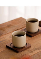 Taza de café japonesa - Tazas de cerámica artesanal para espresso, diseño rústico en gres, ideal para hogar o cafeterías - details 8