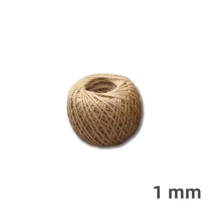 Cuerda De Jute Natural 100M 1mm 2mm 3mm Para Empaques De Regalos Eventos Navideños Y Fiestas Cordón De Henequén Ecológico De Alta Tenacidad - 1