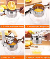 LMETJMA Rallador De Papas De Acero Inoxidable Con 3 Discos Interchangeables Y Squeezer De Limón Manual Herramienta Para Frutas Y Verduras KC0442 - details 5