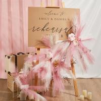 30PC Falsas Pampas Artificiales De 55CM Para Decoración De Bodas Y Fiestas DIY Flores Silken Ramo Para Decoración Del Hogar Y Eventos - details 3
