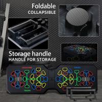 Tabla de flexiones, equipo de fitness multifuncional portátil, tabla de flexiones plegable con almohadilla inferior antideslizante, adecuada para gimnasio en casa. - details 1