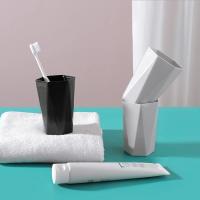 Juego De Copas Para Cepillo De Dientes De 300ML Para Baño Accesorios De Cocina Plástico Blanco Conjunto De Viaje Para Parejas - details 1
