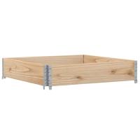 vidaXL Jardinera de madera maciza de pino 100x100 cm Color Marrón,  Negro,  Gris y mas - details 1