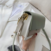 Bolso Bandolera De Cuero Con Contraste Para Mujer Bolso De Mano De Viaje Moda Simple Bolso De Hombro Mensajero Pequeño Para Dama - details 10