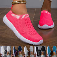 Zapatillas De Mujer Transpirables De Tejido Ligero Y Malla Para Exterior Con Cordones Casual Zapatos De Piso Bajo Estilo Étnico - details 14