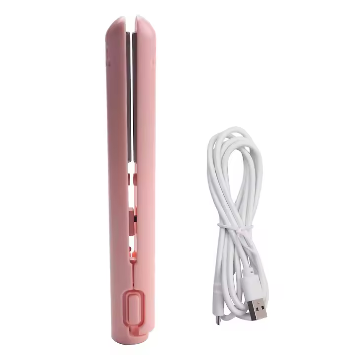 Usb Cable Mini Portable Hair Straightener For Straight And Curling Dual-use Curling Irons For Stude - 1