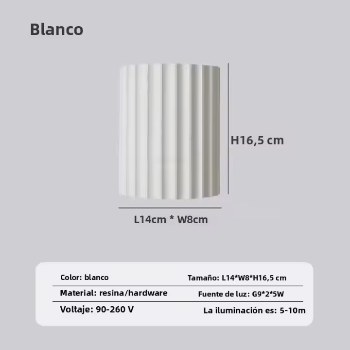 Lámpara De Pared LED Moderna Minimalista En Resina Macaroon Para Entrada Aisles Habitaciones Dormitorios Estudio Iluminación Luminaire Cerámica AC 90-260V 2 Años De Garantía - 1