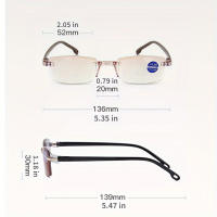 Gafas De Lectura Inteligentes Para Hombres Y Mujeres Sin Marco Anti Luz Azul Bifocal Para Vistas Cercanas Y Lejanas - details 2