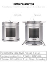 Tiartisan Estufa De Tierra Para Camping Ultraligera Y Portátil Mini Hacha De Acero De Titanio Para Exterior Y Senderismo Resistente Y Duradera - details 1