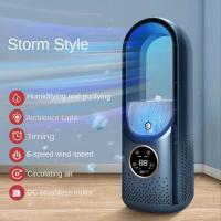 Ventilador eléctrico portátil sin hojas, enfriador de aire, 6 velocidades, temporizador silencioso, aire acondicionado, ventilador de refrigeración, humidificador, aire acondicionado de escritorio - details 0