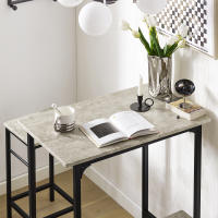 SoBuy Set Mesa Alta de Bar y 2 taburetes Mesa de Comedor Estilo Industrial OGT10-HG ES (2 sillas) - details 1