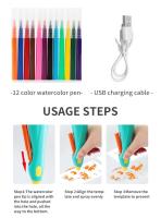 Set De Regalo De Navidad Para Niños Lápiz Espray De Acuarela Eléctrico 12 Colores Pincel Lavable Dibujo Juguetes Unisex - details 12