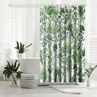 Cortina De Ducha 180x200, Estampada Botánico Colorido con Agujas Cortina BañO Lona Impermeable Antimoho Cortina De Ducha Cortinas De BañO con 12 Ganchos - details 8