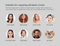 Peine Para Corte De Pelo Con Mango Negro Y Cuchillas De Barbero Herramientas De Peluquería Para Afinar Y Estilizar El Cabello En Salón - details 1