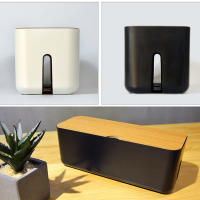 Caja De Almacenamiento Para Cable De Poder Estuche Antipolvo Organizador De Enchufe Para Teléfono Y Tablet Caja De Almacenamiento De Cable De Red Gestor De Cableado Ecológico Moderno - details 3