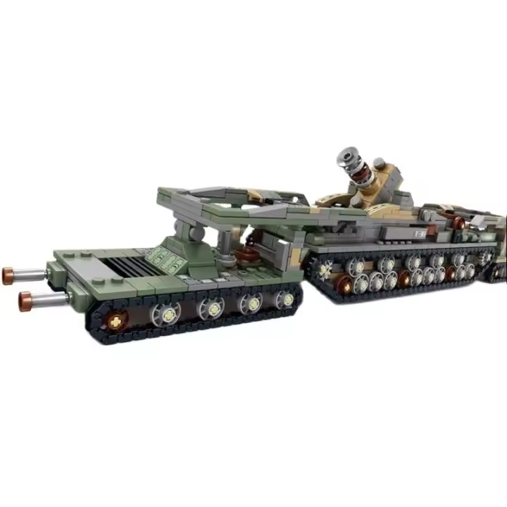 Bloques De Construcción Militar WW2 Tanque De Asalto Karrh Cannon 8en1 Juguetes Educativos Para Niños Bloques De Armas De Ejército Compatible Con Lego - 1