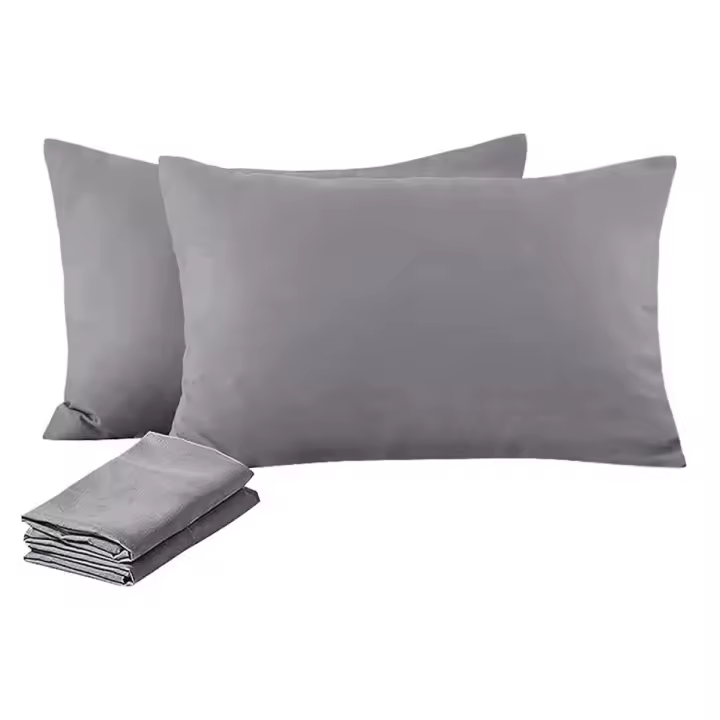2piezas Funda de almohada 50x70 juego de 2 suaves, gris, impermeable - 1