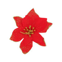 12/24pcs Flores De Navidad Con Brillo Decoración Para Árbol De Navidad Ornamentos Para Año Nuevo Falsas Flores De Fiesta Decoración De Invierno - details 12