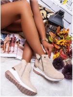 SP Botas Martin de mujer de color marrón, con punta Redonda, Cálidos, de Corte Bajo, Con cuña y Tacón de color Liso, con Cremallera lateral y Suela Gruesa para Nieve. - details 7