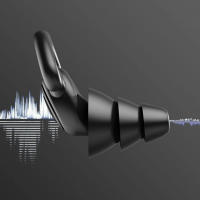 Tapones Para Los Oídos De Silicona De 3 Capas HUAK Para Reducción De Ruido Reutilizable Para Dormir Nadar Estudiar Conciertos - details 4