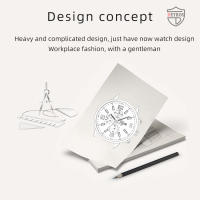 Reloj Deportivo De Moda Para Hombres Reloj De Pulsera De Acero Inoxidable Cuarzo Calendario Luminoso Cuero Casual Reloj De Mano - details 1