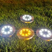 Luces Solares Para Jardín 8LED Impermeables Luz De Escenario Para Paisaje Exterior Iluminación Para Patio Camino Césped - details 6