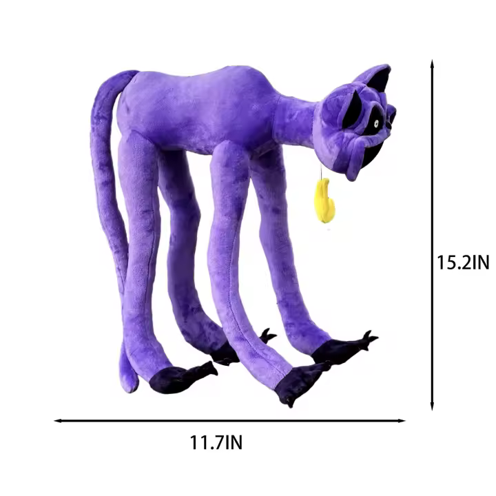 Peluche 15 IN Smiling Critters - Gato Morado y Perro Amarillo - Catnap Peluches - 1