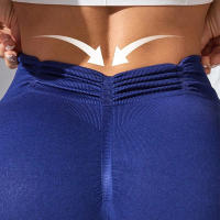 Shorts De Yoga Para Mujer Cintura Alta Sin Costuras Leggings De Ejercicio Transpirables Cómodos Y Estilizados - details 3
