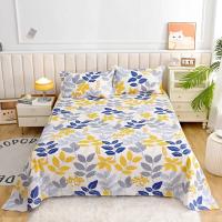Sábana Plana De Cama Doble Con Estampado De Flor Roja Sábana Superior De Poliéster 100% Para Cama Individual/Reina/King - details 6