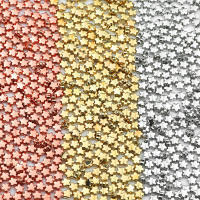 200pcs De Cuentas De Flor En Forma De 6mm CCB Platinadas En Oro Y Plata Para Accesorios De Joyería DIY Collares Pulseras - details 3