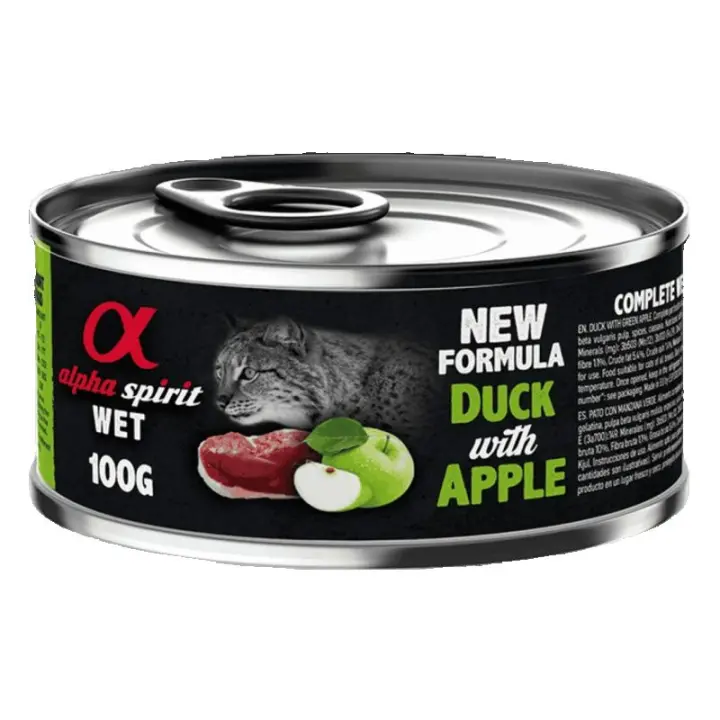 Alpha Spirit Lata Húmeda para Perros – Pato con Manzana Verde - 1