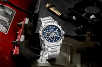 Reloj De Pulsera De Lujo Para Hombres MEGIR De Acero Inoxidable Con Calendario Y Luz Aérea Cronógrafo Resistente Al Agua Reloj De Moda Casual - details 15