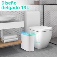 Basurero Automático Para Baño Y Cocina Con Sensor De Movimiento Y Cubierta Resistente Al Agua Canasto Delgado Para Dormitorio - details 12