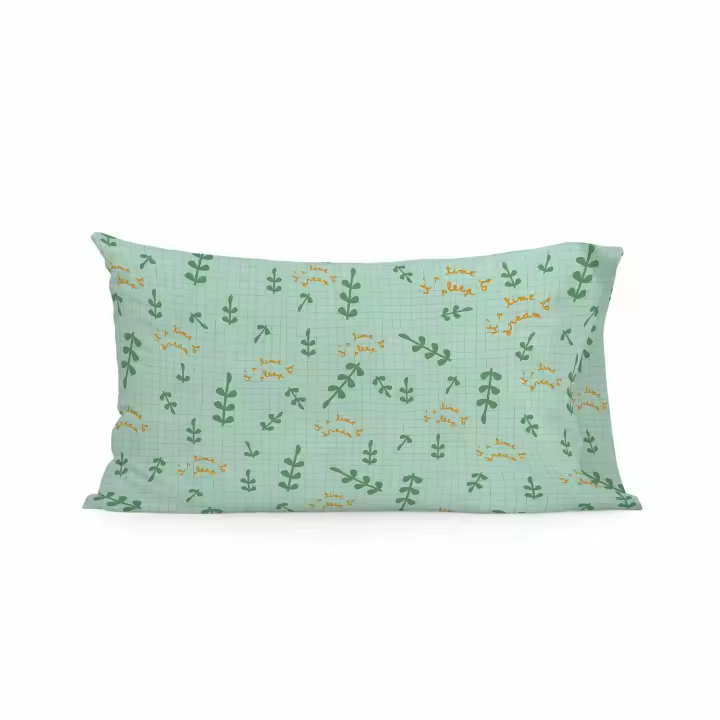 Happyfriday- Happy sloth Funda de almohada 50x75 cm, Fundas de almohada infantiles 100% Algodón, calidad de 150 hilos, Fabricado en España - 1