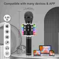 Micrófono Karaoke Almalux® Bluetooth  4 en 1 Microfono Inalámbrico Portátil para Niños - Función de Eco - Musica - details 1