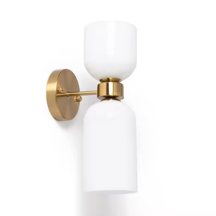 Ledkia Lámpara de Pared Metal y Cristal Maitla Dorado - 1