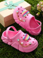 Clogs Casuales Para Niñas Con Decoraciones De Corazones Secado Rápido Ligeros Y Antideslizantes Adecuados Para Baños Internos Y Externos - details 13