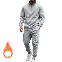 Conjunto Deportivo Casual Para Hombres Verano Otoño Invierno Con Cierre De Cremallera Y Veludo Tejido De Poliéster Talla S a XXXL - details 134