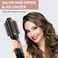 Cepillo de Aire Caliente 4 en 1 Cepillo Secador para el Pelo 3 Temperaturas 2 Velociades Cómodo Agarre Secador Volumizador para Rizar/Alisar el Cabello One-Step Cepillo Calentado Eléctrico - details 0