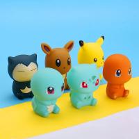 Anime Pikachu bulbasaur charmander squirtle eevee snorlax figuras de dibujos animados vocal Bañeras juguete - details 4