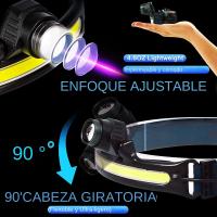 Linterna Frontal LED XPG+COB Con Batería Integrada Multi-función Recargable Por USB 6 Modos Torcha Frontal Para Camping Y Actividades Al Aire Libre - details 9