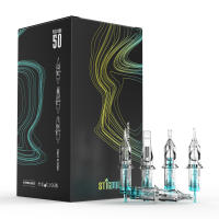 STIGMA 50PCS Agujas De Tatuaje Cartridge De Calidad Superior 0.3/0.35MM Azul Desechables Estériles Seguridad Suministro Profesional - details 0